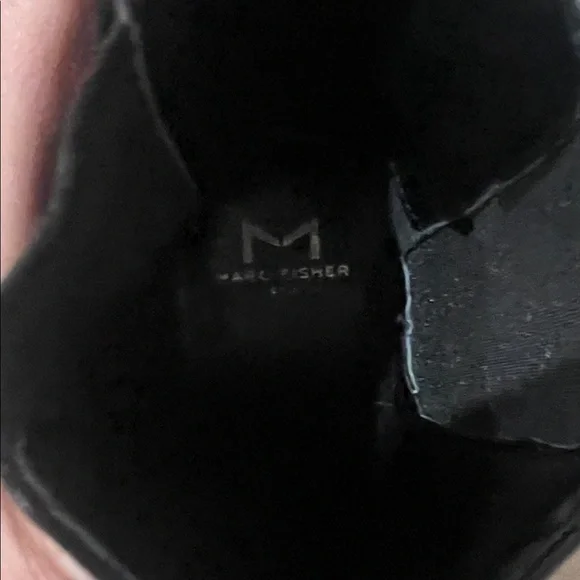 Marc Fisher Black Leather Ankle Boots - Picture 5 of 6